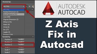 How to Fix Z Axis Value in Autocad [upl. by Accever324]