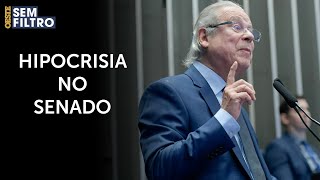 José Dirceu o chefe do mensalão vai ao Senado exaltar a democracia [upl. by Almat]