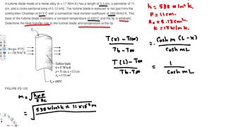 Determine the heat transfer rate to the turbine blade and temperature at the tip  Heat Transfer [upl. by Alissa726]