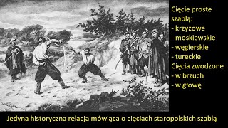 Historyczne cięcia polskie szablą w XVII i XVIII wieku [upl. by Anisamoht153]