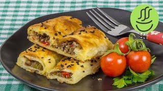 📢 3 Yufka ile 10 Kişilik Bereketli ✅ KIYMALI BÖREK TARİFİ [upl. by Idonah381]