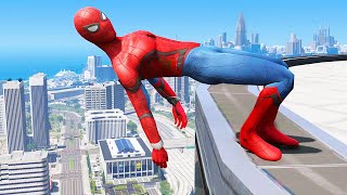 GTA 5 Spiderman Funny Crazy Jump Compilation GTA 5 Funny Moments amp Gameplay Fails [upl. by Mis]