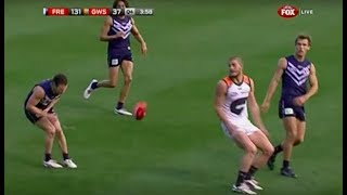 Eyes on the ball Ballantynes low blow  2012  AFL [upl. by Adnilema759]