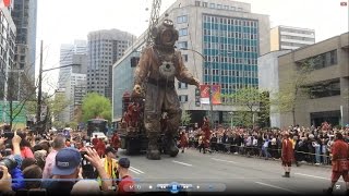 Giant Marionettes in Montreal 21052017 [upl. by Ainoda]