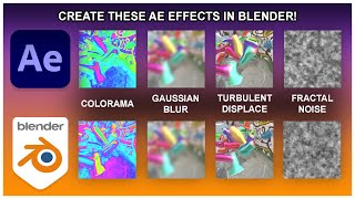 After Effects Colorama Gaussian Blur Turbulent Displace and Fractal Noise natively in Blender [upl. by Anirrehs]