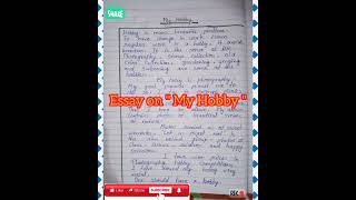 Essay on My Hobby  My Hobbies par essay  shorts essay edit [upl. by Surbeck997]