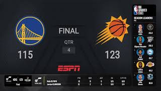 Golden State Warriors  Phoenix Suns  NBA on ESPN Live Scoreboard [upl. by Gael872]