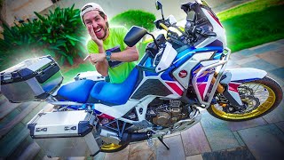 COMPREI OS BAUS ORIGINAIS DA HONDA PRA MINHA AFRICA TWIN [upl. by Dranyam550]