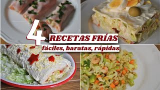 31 PLATOS FRÍOS FÁCILES RÁPIDOS Y ECONÓMICOS para verano 🤤☀ ¡no te los puedes perder [upl. by Burbank953]