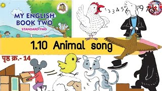 110 Animal Song  Hen Hen Count To Ten  Std2  Rhyme  English  Page No14  सुंदर चाल [upl. by Aracal]