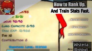 How To Rank Up And Train Stats Fast  Wisteria Roblox [upl. by Aundrea]