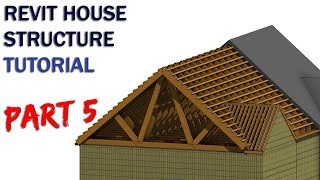 Revit Structure Tutorials for Beginners  Part 5  Truss Roof Structure [upl. by Alrrats]