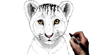 HOW TO DRAW A LION FACE  STEP BY STEP  EASY [upl. by Nahtad]