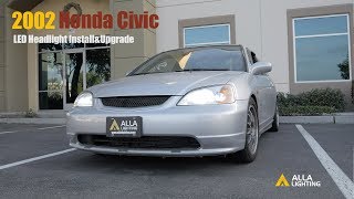 19962002 Honda Civic H4 LED Headlight Bulbs Upgrade amp Install [upl. by Refenej]