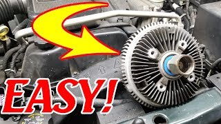 HOW TO REPLACE A FAN CLUTCH  THE EASY WAY  Trailblazer  Envoy [upl. by Tana442]