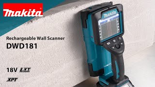 Makita RECHARGEABLE WALL SCANNER DWD181 [upl. by Loralee1]