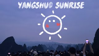 Iconic Sunrise at Yangshuo Hills China  2024 [upl. by Sine]