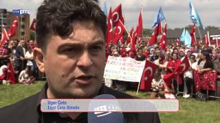 Duizenden Turken aanwezig bij protest tegen Armeens monument in Almelo [upl. by Eilra]