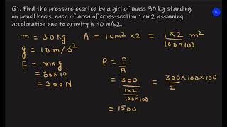 Force and pressure numerical [upl. by Rodi640]