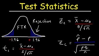 Test Statistic For Means and Population Proportions [upl. by Netsryk]