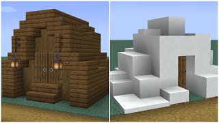 How to build a Minecraft Village Small House 3 amp 4 114 snowy tundra [upl. by Lizbeth776]