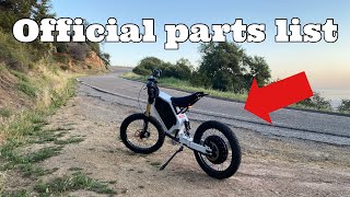 Official enduro ebike parts list [upl. by Cohby151]