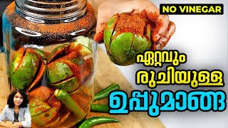 Manga Uppilittathu  Mango Pickle Recipe Without Vinegar Malayalam  Manga Achar [upl. by Kenleigh]