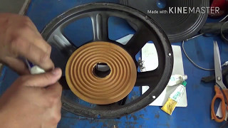 speaker repair in hindi step by step guide12in DJ speaker repair [upl. by Ahsaekal]