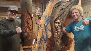 Learning Chainsaw Carving Techniques From a Pro quotRyan Cookquot [upl. by Mohr569]