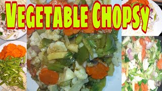 Vegetable Chopsy Dish Healthy Simple Recipe [upl. by Leohcin235]