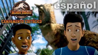 En la jaula del carnotaurio  JURASSIC WORLD CAMPAMENTO CRETÁCICO  Netflix [upl. by Divad751]