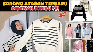 SHOPEE HAUL BLOUSE TERBARU UNDER 50RIBU  CAKEP PARAHHH [upl. by Raab]