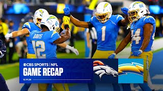 Chargers score 21 unanswered to OUTLAST Broncos inch closer to playoff berth  Game Recap [upl. by Britte]