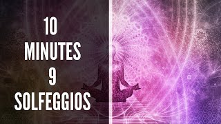 All 9 Solfeggio Frequencies at Once POWERFUL 10 Minutes Emotional Cleanse amp Cell Regeneration [upl. by Ennelram898]