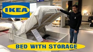 IKEA MALM Pullup Storage Bed Frame Bed with Storage [upl. by Eba]