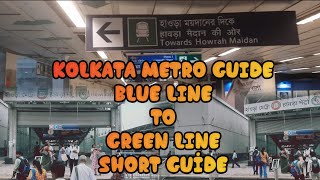 KOLKATA METRO JOURNEY BLUE LINE TO GREEN LINEHOWRAH METRO STATION  Vlog 16 [upl. by Lucretia288]