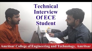 Technical Interview of ECE Student  Amritsar College of Engineering and Technology [upl. by Ahseinaj]