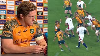 Michael Hooper talks through his massive hit with Ellis Genge as Australia react to England loss [upl. by Giff]