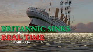 HMHS Britannic  REAL TIME SINKING ANIMATION [upl. by Anahs]