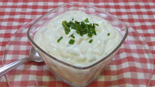 Cómo hacer una salsa de yogurt Griego muy cremosa fresca y deliciosa [upl. by Nylesoj]