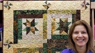 Part 1 Starry Log Cabin Quilt From a Jelly Roll [upl. by Wolsky]