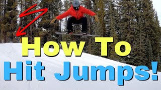 How To Hit Jumps on a Snowboard  Beginners Guide [upl. by Llemor97]