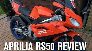 Aprilia RS50 Review  Best Learner Legal Motorbike Geared Sportsbike [upl. by Hein]