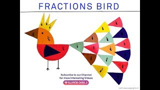 How to make a Fractions Bird Kids Maths Project Activity  SuperGirls India [upl. by Anet]