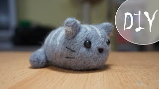 Kawaii Kitty filzen  DIY  Tutorial [upl. by Ellirpa]