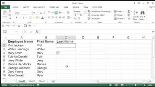 Excel Splitting Names using a NEW Method [upl. by Butte]