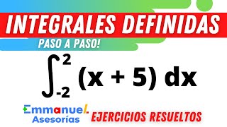 INTEGRALES Definidas paso a paso Ejercicios de Cálculo Integral matematicas [upl. by Ahsena]