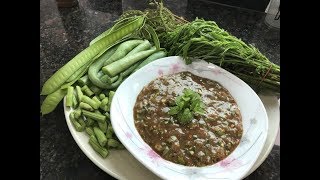 How to make Featherback Fish salad  Laos food [upl. by Wagshul911]