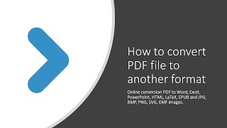 How to convert PDF to Word document or other formats [upl. by Rabush273]