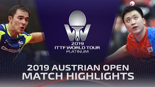 Hugo Calderano vs Jeoung Youngsik  2019 ITTF Austrian Open Highlights R16 [upl. by Hedges]